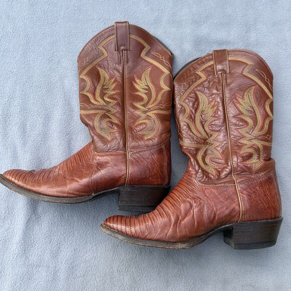Justin Boots | Shoes | Justin Exotic Iguana Lizard Cowboy Boots Usa ...